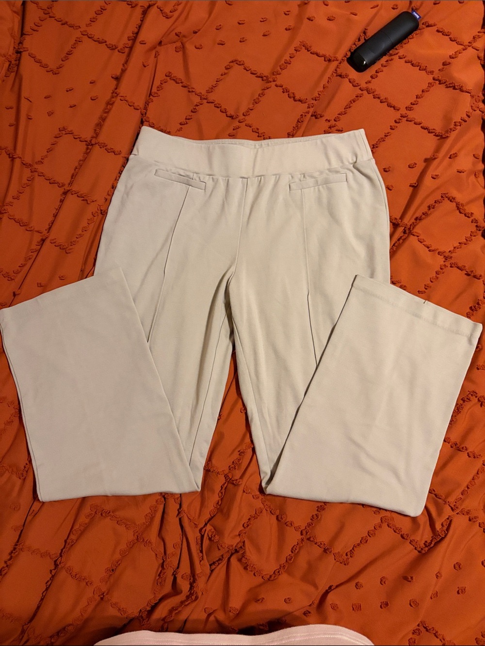 Cato Cream Straight-Leg Dress Pants